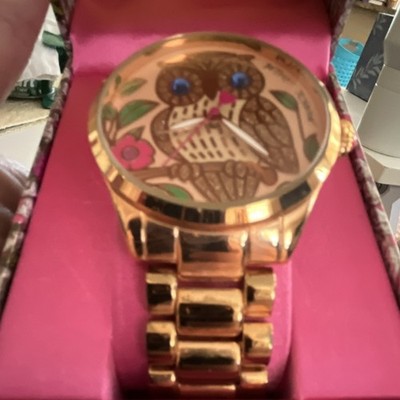 Betsey Johnson Owl Gemmed Gold Tone Women display picture 1