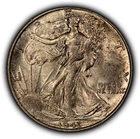 1943 50c Walking Liberty Silver Half Dollar - Original Toning - BU - SKU-H3680
