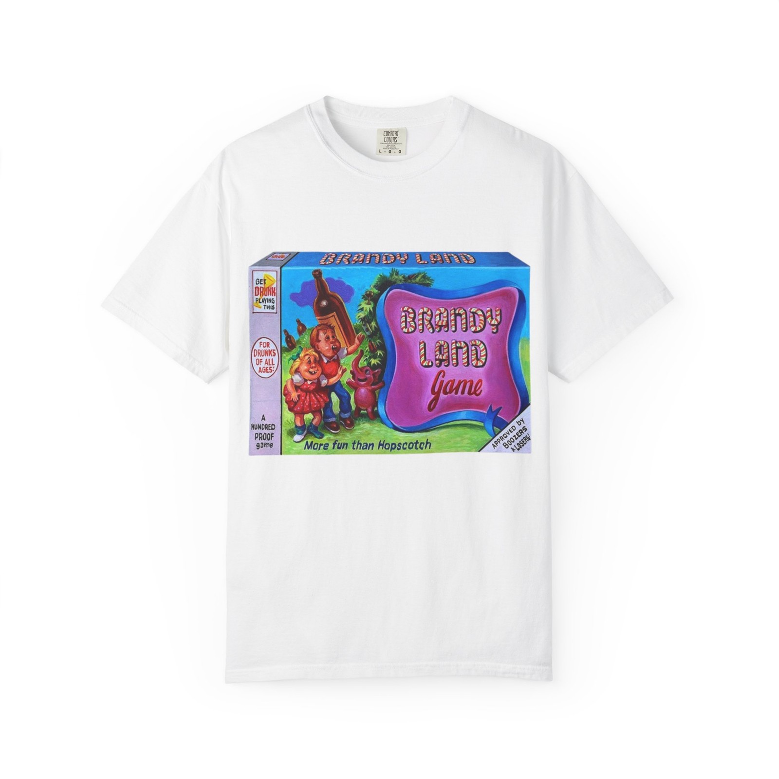 Wacky Packages Brandy Land Board Game Funny Candy Land Parody T-Shirt