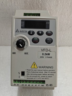 DELTA VFD002L21A 0.25HP 0.2KW INPUT: 1PHASE 200-240V 50/60Hz Free/Fast Delivery 