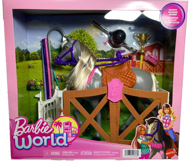 Barbie World Horse Trophy Winning Jumper Champion & Accessories NEW