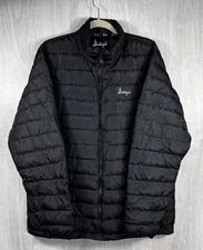 Slumberjack Black Down Puffer Jacket Men L Lightweight Packable Outdoor Warm