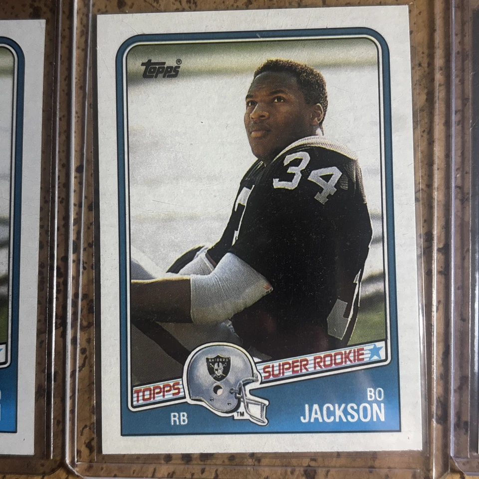 Lote de 3 tarjetas Topps Super Rookie Bo Jackson 1998 Los Angeles Raiders Foto 3 de 4