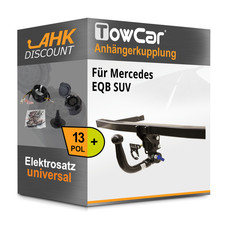 Für Mercedes EQB SUV 21- TOWCAR Anhängerkupplung abnehmbar + 13polig E-Satz NEU