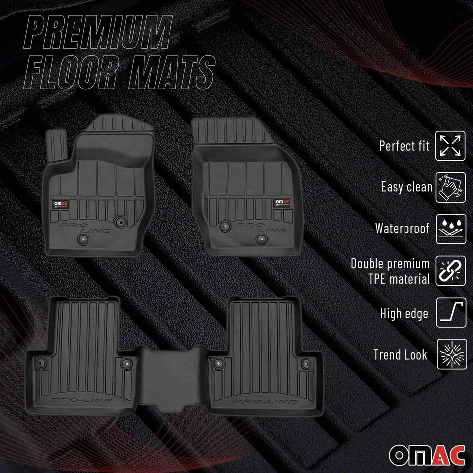 Alfombrillas premium OMAC para Volvo XC90 2003-2014 para todo tipo de clima de alta resistencia 3 piezas Foto 2 de 4