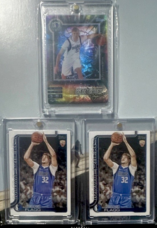 Topps Cooper Flagg Dallas Mavericks Rookie Card Lot of 3