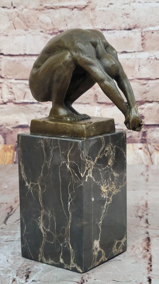 ART DECO MUSCULAR ATHLETIC NUDE MAN BRONZE SCULPTURE FIGURE LARGE STATUE FIGURIN - Image 4 of 4