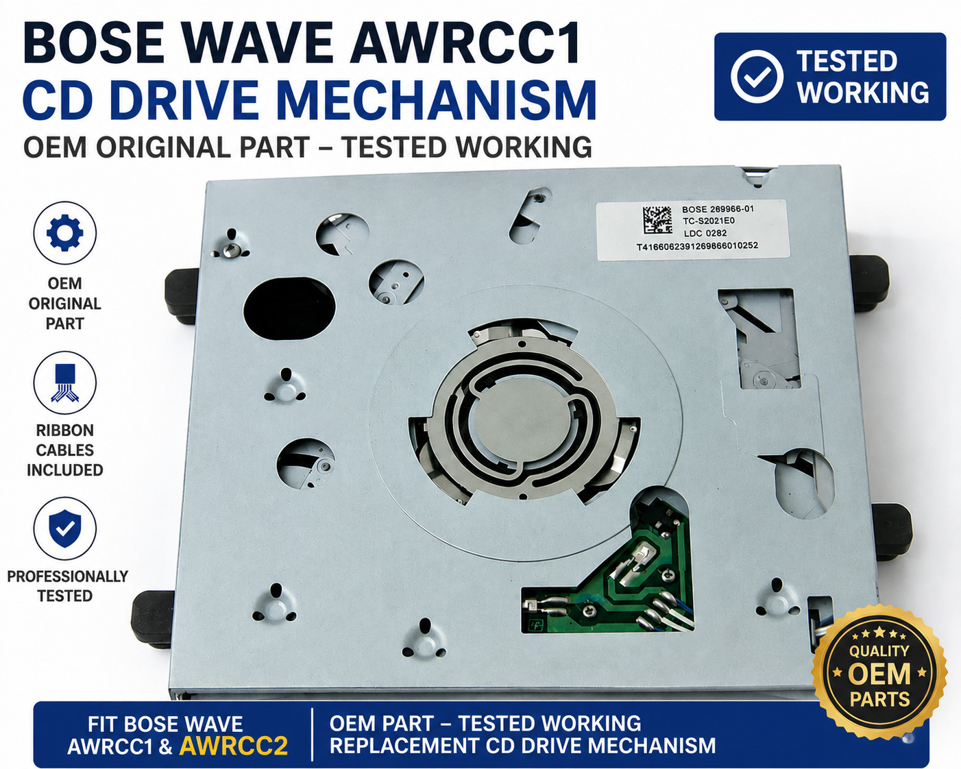 Bose Wave Series II CD Drive Replacement Exchange – NOT PLAYABLE - DISC ERROR 
