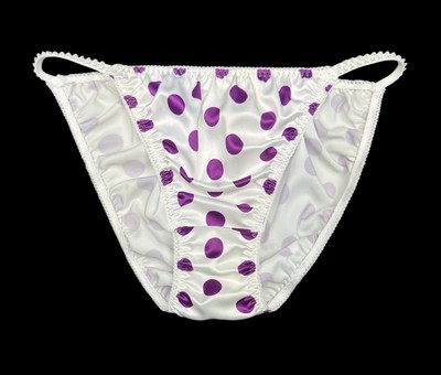 Classic Satin String Bikini Polka Dot M