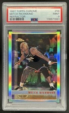 1997-98 Topps Chrome Mitch Richmond Refractor #56 Kings PSA 9