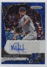 2020 Prizm Rookie Quick Pitch Blue Donut Circle 17/50 Michel Baez Auto RC 1u6