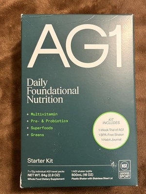 AG1 Athletic Greens Daily Foundational Nutrition Starter Kit EXP 07/2026