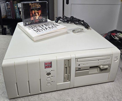 Vintage DOS Windows Retro Gaming AT Computer 3.5 5.25 Floppy PCI Video ISA Sound