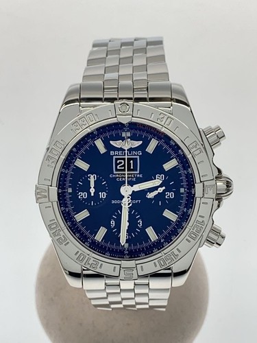 BREITLING Men's Watch Automatic Analog BLK SLV A44359 Used