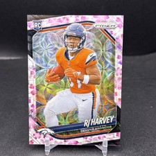 2025 Panini Prizm Choice RJ Harvey RC #303 Cheery Blossum SP 02/15 Broncos BY1