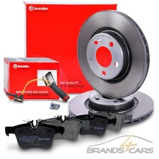 BREMBO BREMSSCHEIBEN +BELÄGE +KONTAKT HINTEN FÜR MERCEDES C-KLASSE W205