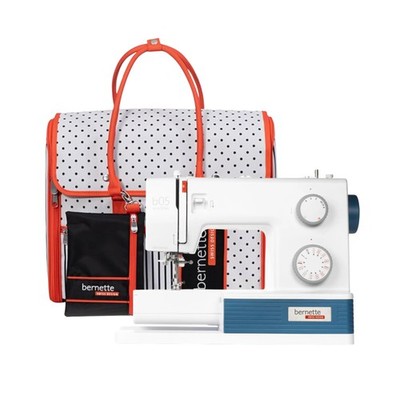 Bernette B05 Academy Sewing Machine Bundle | 30 Stitches, Tote Bag, Extension...