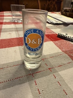 Dave & Busters Shot Glass Buster's Buffalo NY 4 1/8'' Tall