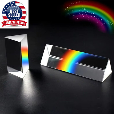 Triangular Prism K9 Optical Prisms Glass Physics Teaching Refracted Light Spectr
