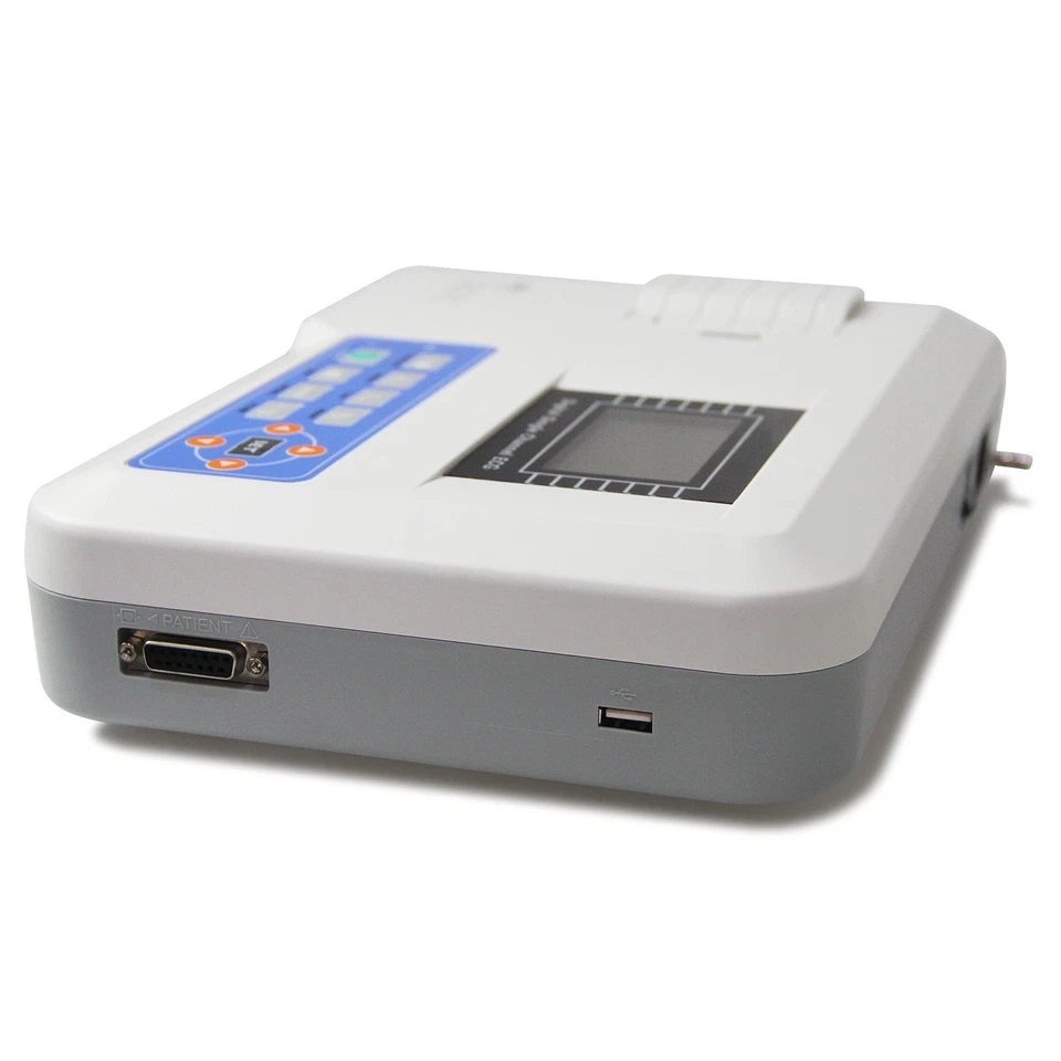 ECG100G-VET Digital 1 Channel 12 Lead Electrocardiograph Color ECG Machine - Image 3 of 4
