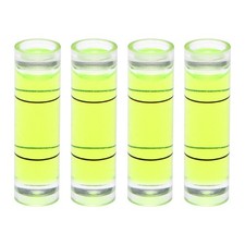 4pcs Cylindrical Bubble Level 9.5x34mm Mini Bullseye Spirit Levels, Green