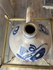 Salt-glazed stoneware jug with cobalt blue floral decoration — photo 5