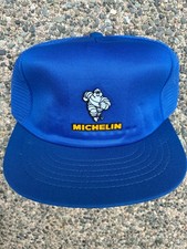 Vintage Michelin Tires Hat Mesh Trucker Swingster Blue Logo Snapback USA Trucks