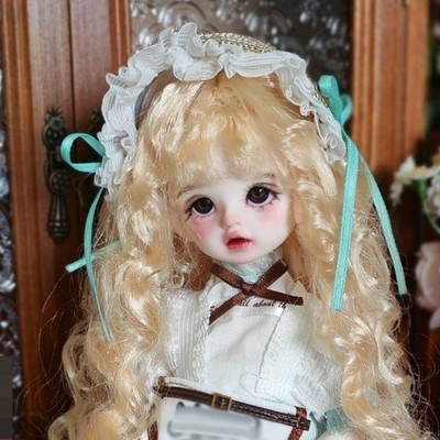 BJD Doll 28cm 11 Inch Long Wig Blonde Curly Trendy Clothes