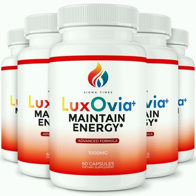 LuxOvia Capsules, LuxOvia+ Supplement, Metabolism & Weight Loss Support - 5 Pack