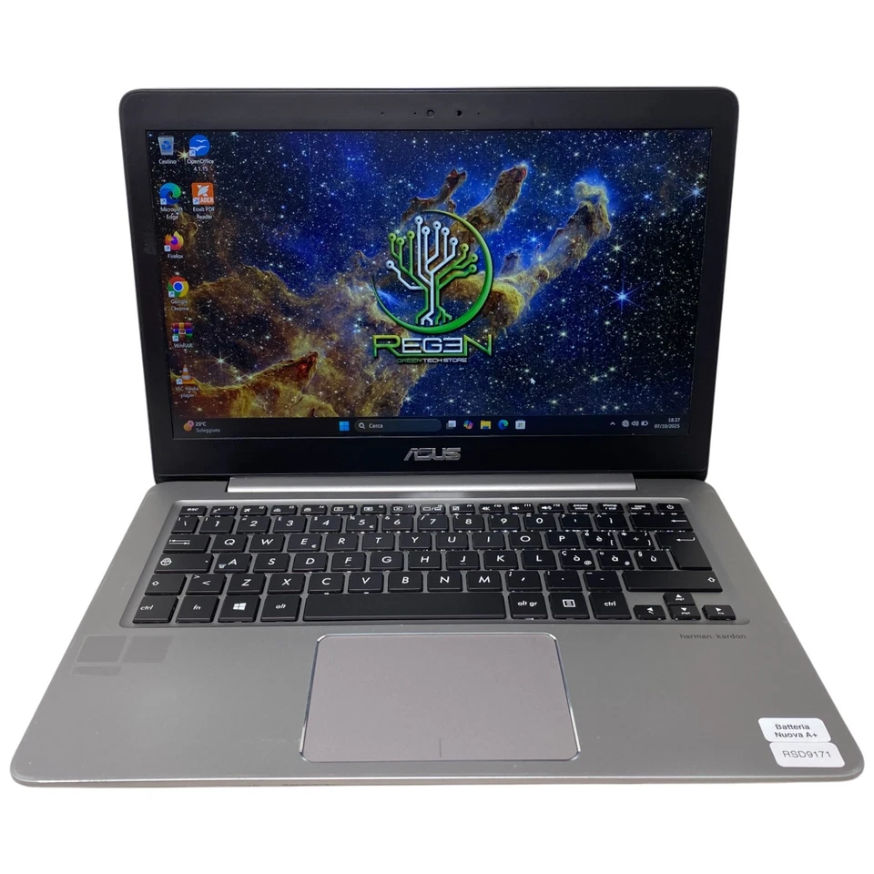 9171 PC Portatile Notebook 13.3” Asus UX310AUK i3 8Gb Ram 512Gb SSD M.2 Gar. 12M - Imagen 2 de 4