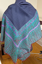 Vintage Chanel Printed Wool/Silk Shawl Scarf 54  x 54  ZZ731