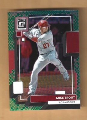 Mike Trout 2022 Donruss Optic Green Dragon Scale Prizm  /99 Angels