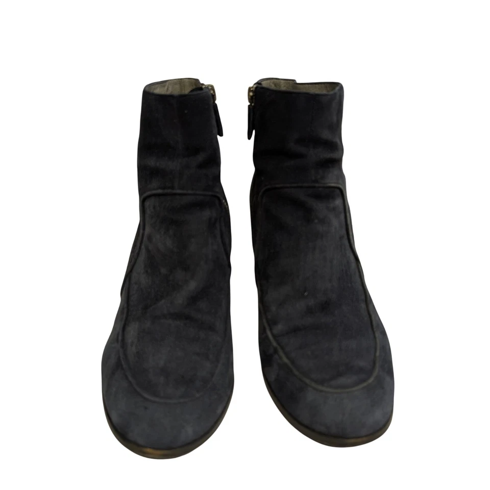 Botín de gamuza Eileen Fisher Harper moderno contemporáneo elegante azul marino 9,5 Foto 3 de 4