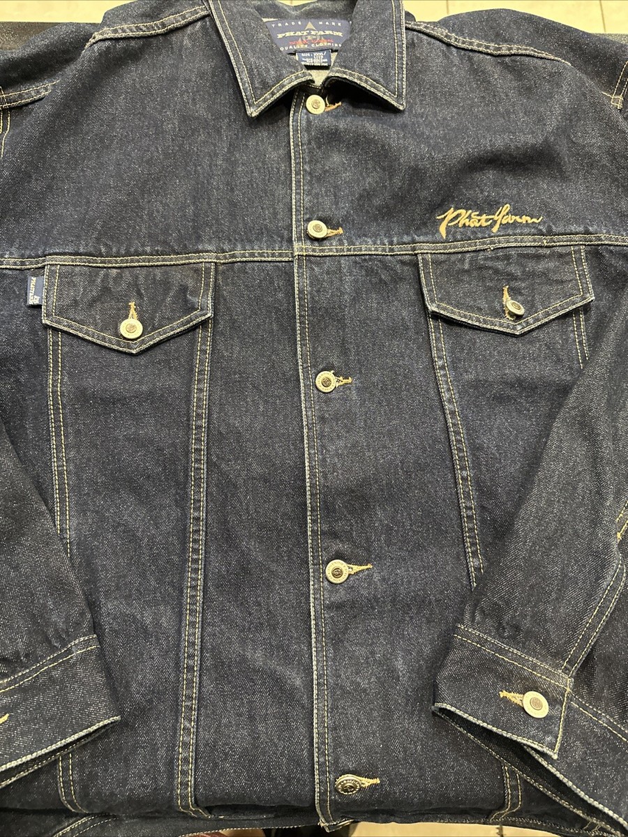 Phat Farm Men's 3XL Dark Indigo Denim Jean Jacket Hip Hop | eBay Phat Farm Men's 3XL Dark Indigo Denim Jean Jacket Hip Hop | eBay