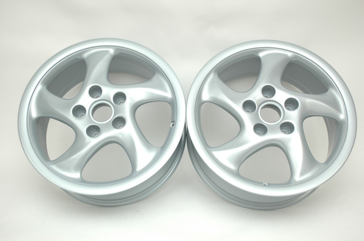 Porsche 996 Turbo Look Wheels Pair HOLLOW REFINISHED 7.5x18 et50