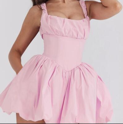 Fashion Square Neck Flared Sundress 2024