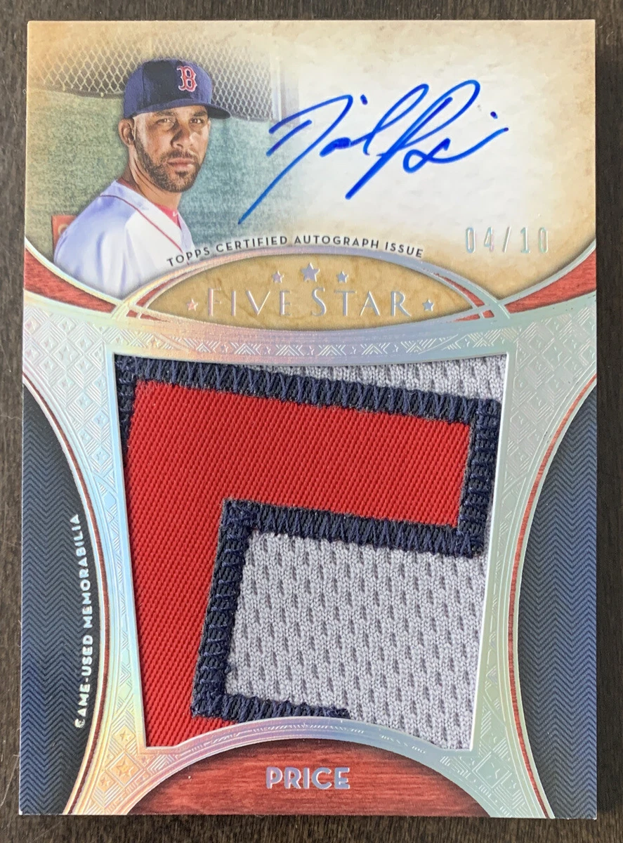 David PRICE?2017 Topps Five Star Jumbo Patch AUTO #FAJP-DPR 4/10 