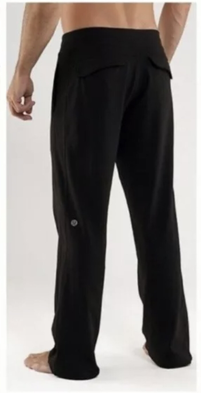 LULULEMON ATHLETICA Mens Black Luon KUNG FU PANTS si… Gem