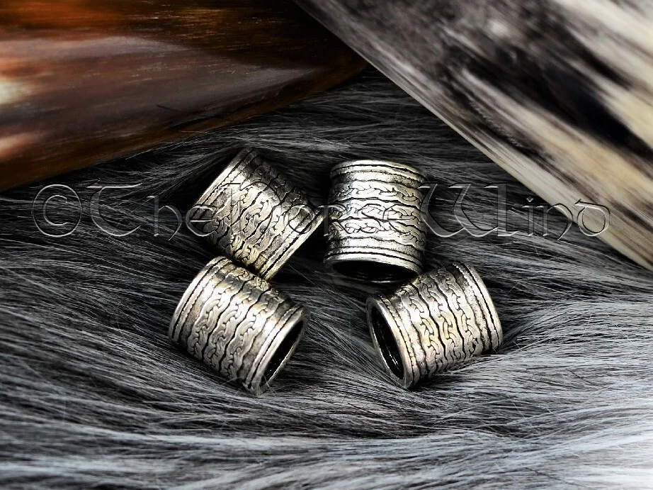 Wikinger Bartperle 4 Stk SET - Bartschmuck Keltische Knoten Bartring Haarperle - Bild 4 von 4