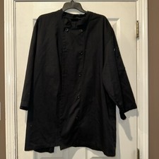 Chef Works Jacket 2XL Black Kitchen Work Uniform Coat Restaurant