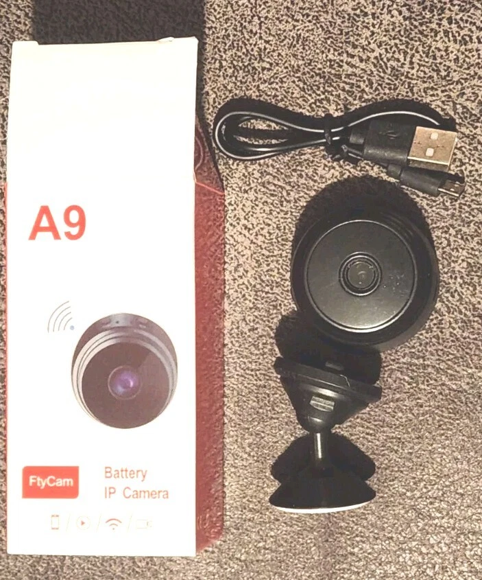 Câmera de segurança fotográfica vídeo HD A9 Wi-Fi casa celular porta pequena câmera ajuste - Imagem 2 de 4