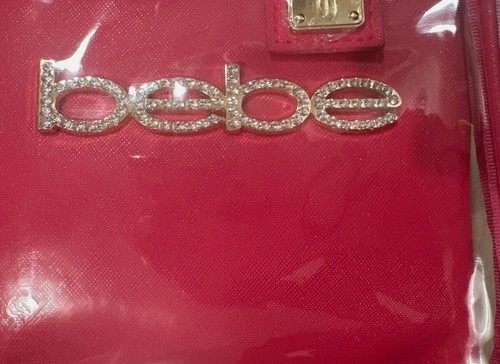 Bebe 3 Piece Set Cosmetic Bag Set Hot Pink and Clear - Picture 8 of 10