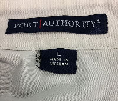 Port Authority Navy Blue Work Shirt Michelin Man Mens Size L