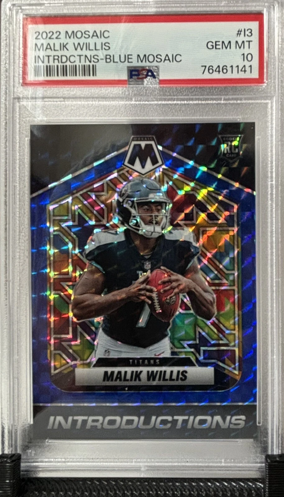 Malik Willis Panini Mosaic Introductions #I3 Blue Mosaic