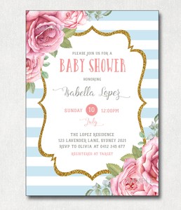 chic baby shower invitations