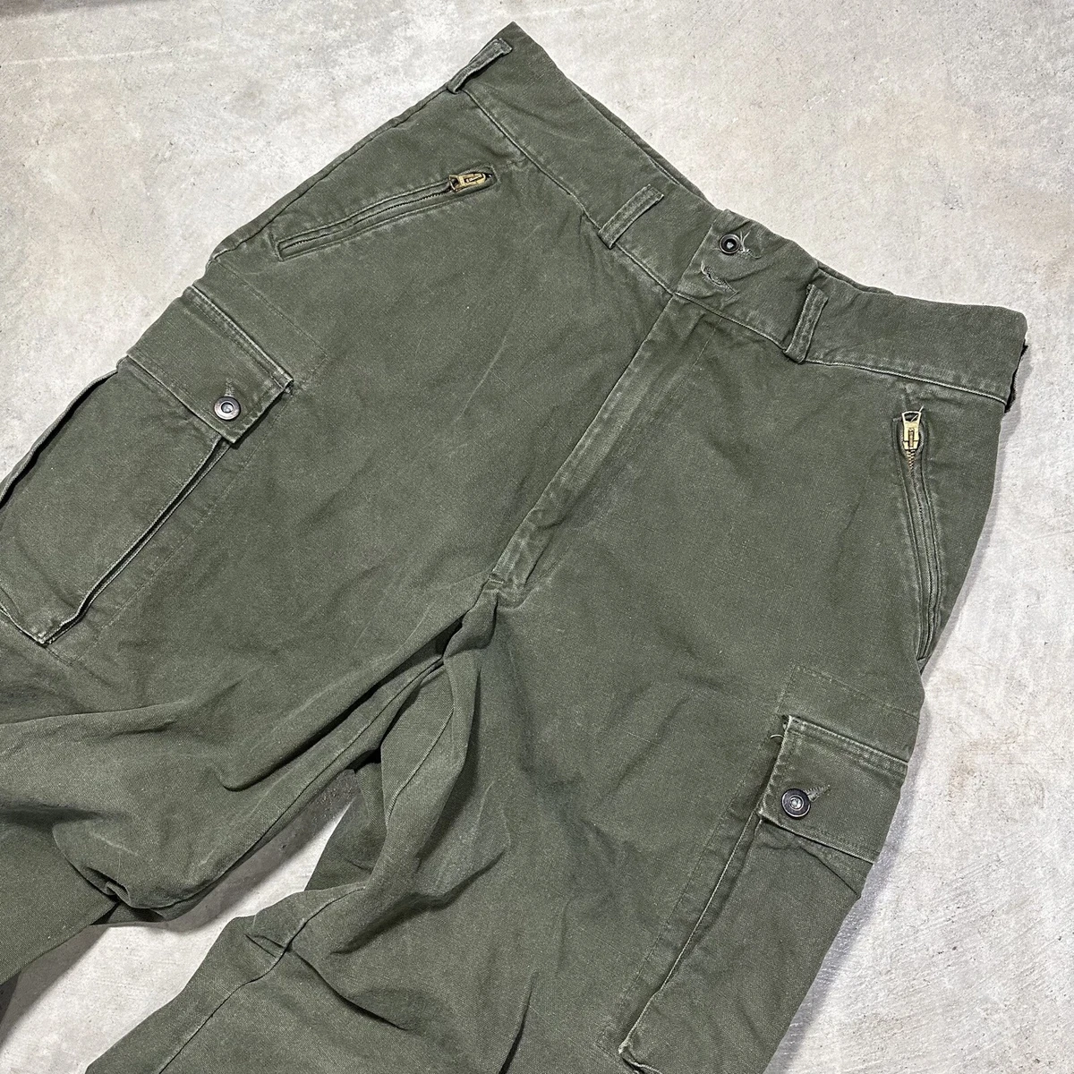 Ralph Lauren DOUBLE RL RRL Military Cargo Canvas Pants Adult 36x34 Cotton  Green