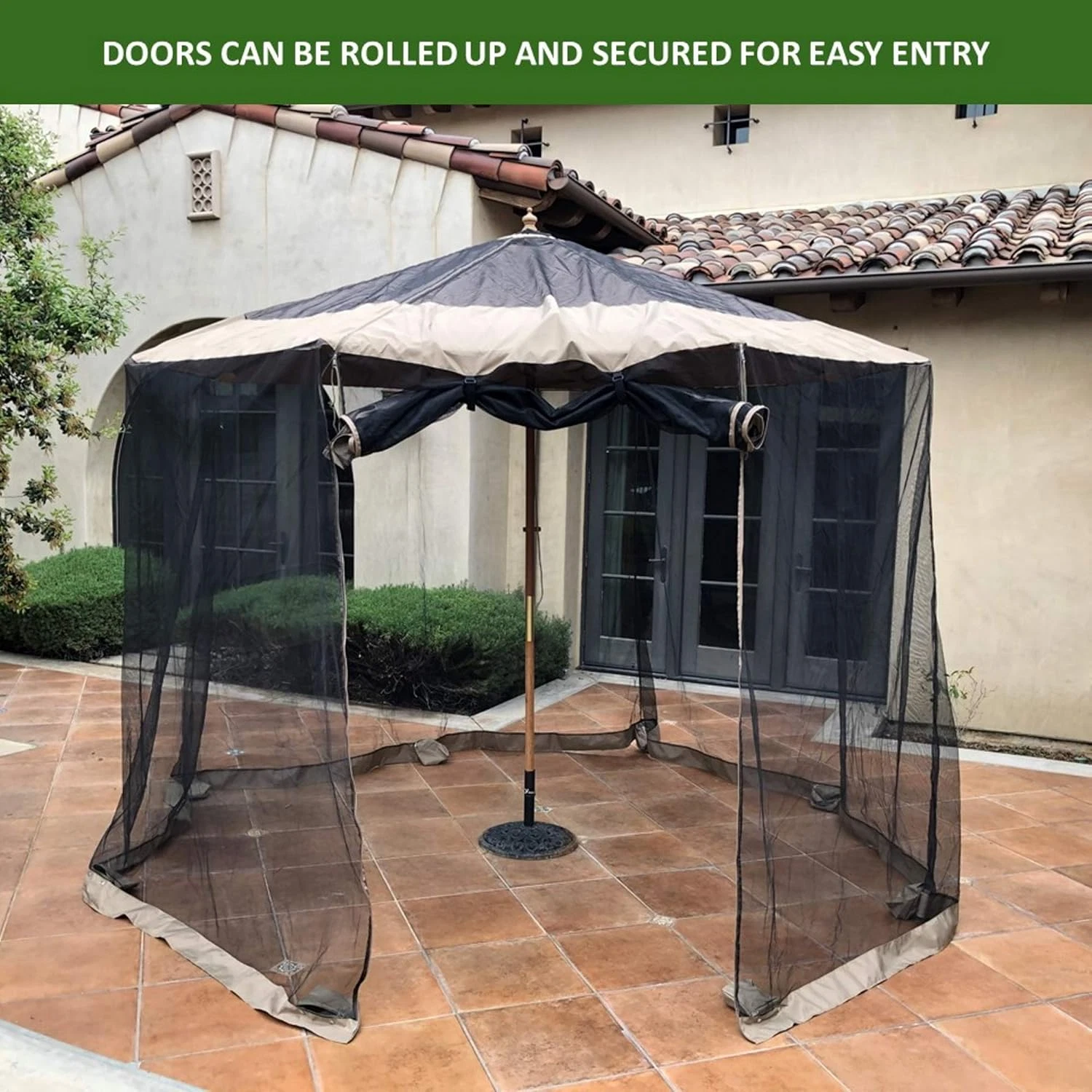 Formosa Patio Umbrella Mosquito Screen Netting - Thumbnail 3