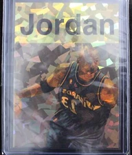 Michael Jordan Artist Signed Washington Wizards Refractor Art Card 1/3