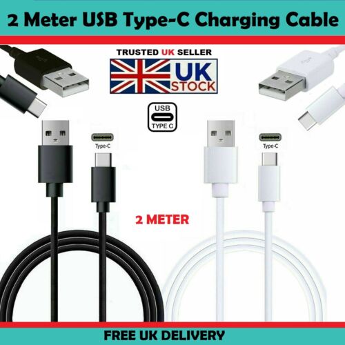 2M Long USB Type C Fast Charger Cable Data Sync Lead For All Mobile Phones Tabs - Picture 1 of 12