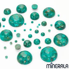 NATURAL PRESSED GREEN BLUE TURQUOISE GEMSTONE CABOCHON ROUND 1.5mm-25mm WP00087